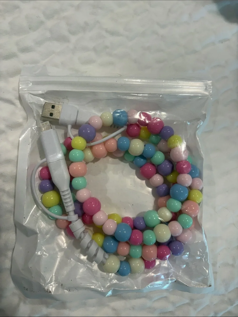 Pastel Beaded 4-n-1 USB Charging Cable